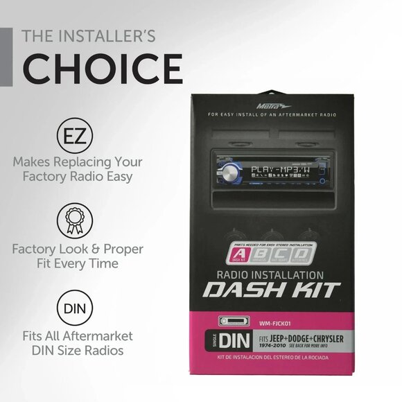 Metra WM-FJCK01 Single DIN Radio Installation Kit for Select Ford-jeep-Chrysler - Picture 1 of 4